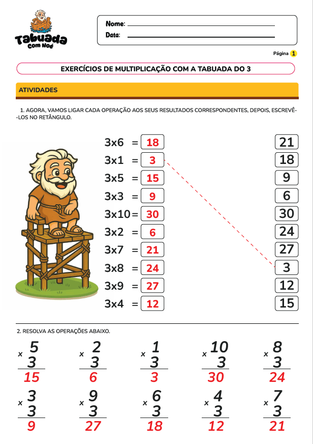 Tabuada com Noé - Tabuada com a Bíblia