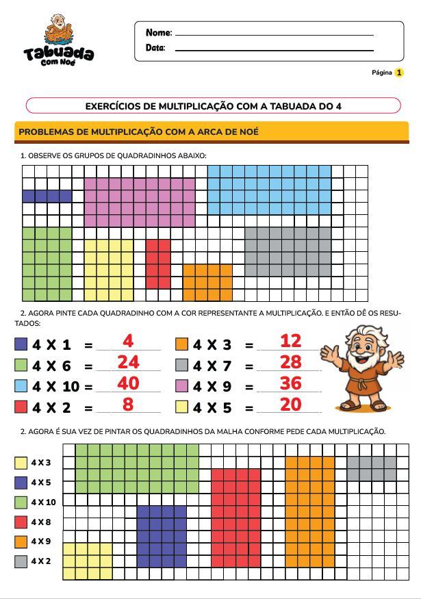 Tabuada com Noé - Tabuada com a Bíblia