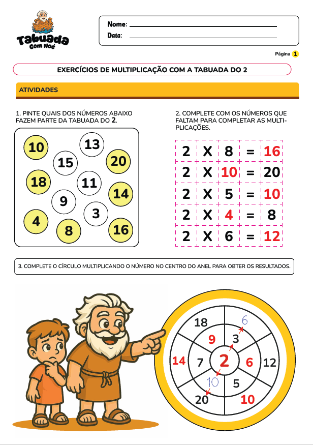 Tabuada com Noé - Tabuada com a Bíblia